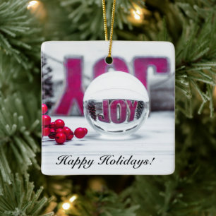 Adorno De Cerámica Joy Glass Ball Holiday Collection