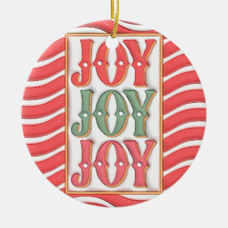 Adorno De Cerámica "Joy Joy Joy Joy Ornament