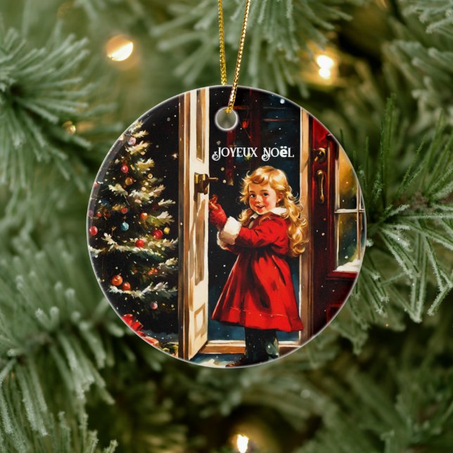 Adorno De Cerámica Joyeux Noël - niñita (Árbol)
