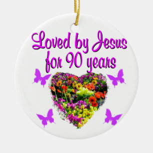 ADORNO DE CERÁMICA JOYOUS DE 90 AÑOS