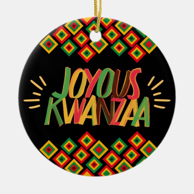 Adorno De Cerámica Joyous KWANZAA (Frente)