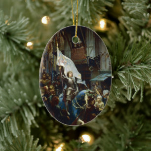 Adorno De Cerámica Juana de Arco entra en Orleans