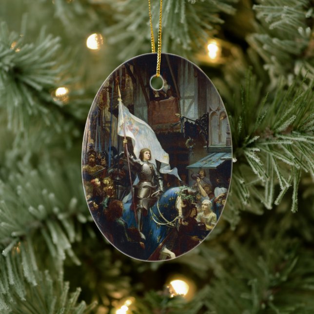 Adorno De Cerámica Juana de Arco entra en Orleans (Árbol)