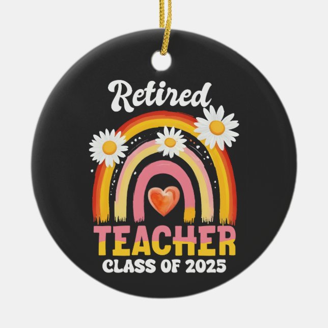 Adorno De Cerámica Jubilación De Maestros Retirados De 2025 (Frente)