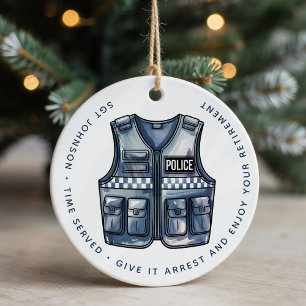 Adorno De Cerámica Jubilación personalizada de la policía