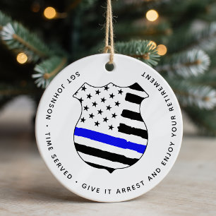 Adorno De Cerámica Jubilación personalizada de la policía