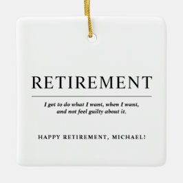 Adorno De Cerámica Jubilación personalizada de Personalizados blancos