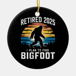 Adorno De Cerámica Jubilado 2025 Planeo Encontrar Jubilación de Bigfo