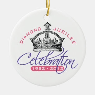 Adorno De Cerámica Jubileo de diamante británico - recuerdo real