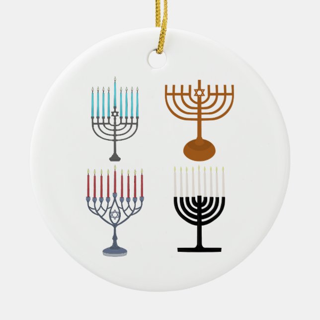 Adorno De Cerámica Judaísmo Hanukkah Religión judía (Frente)