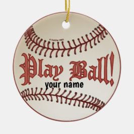 Adorno De Cerámica Juega béisbol
