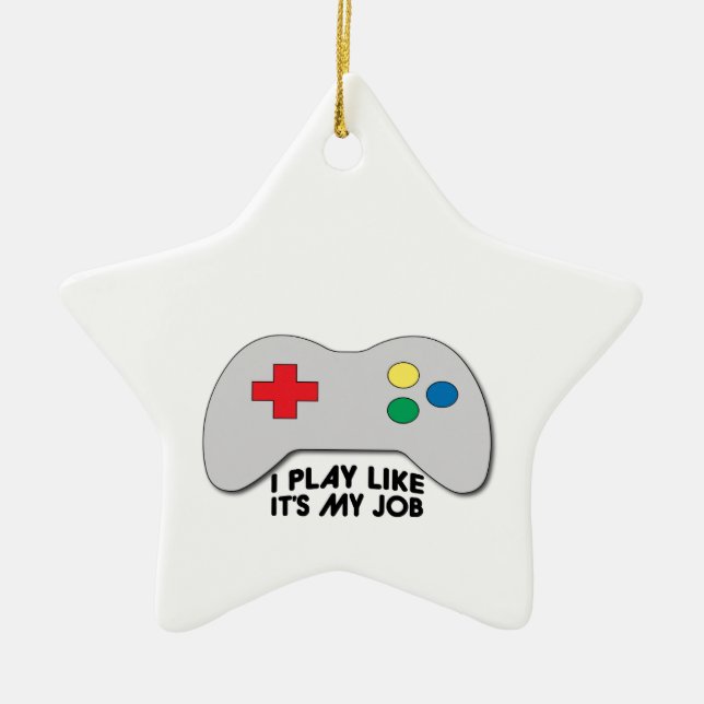 Adorno De Cerámica Juego como su mi trabajo (Frente)