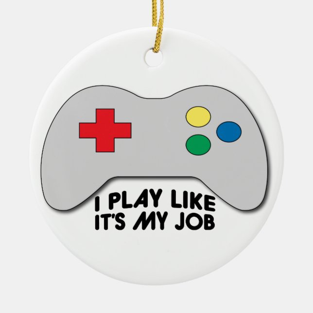 Adorno De Cerámica Juego como su mi trabajo (Frente)