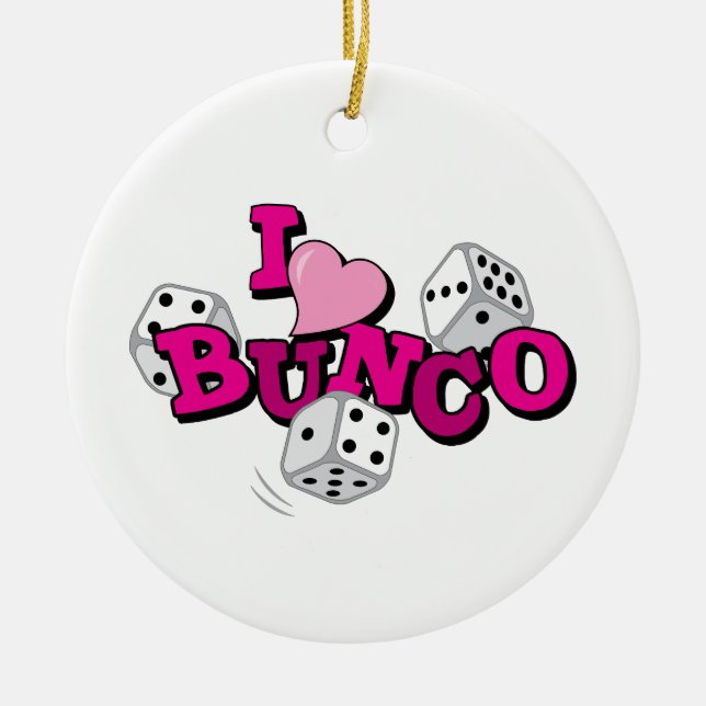 Adorno De Cerámica Juego de dados Bunco (Frente)