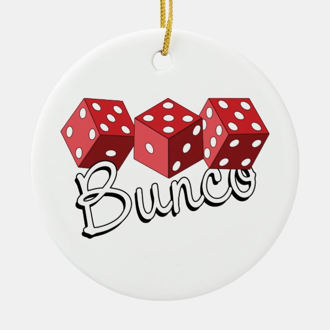 Adorno De Cerámica Juego de dados Bunco (Frente)