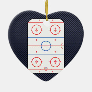 Adorno De Cerámica Juego de hockey Companion Carbon Fiber Style