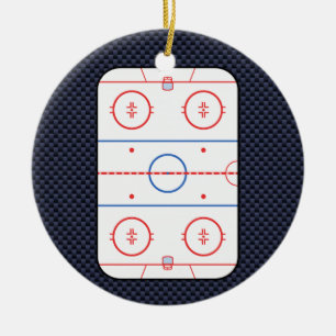 Adorno De Cerámica Juego de hockey Companion Carbon Fiber Style