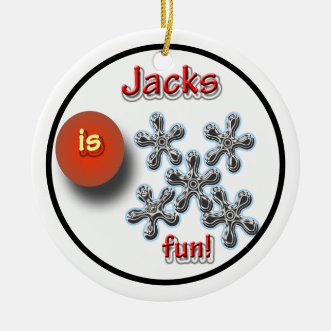 Adorno De Cerámica Juego de Jacks para niños (Frente)