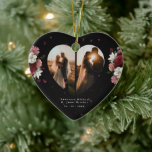 Adorno De Cerámica Juego de regalos el día de San Valentín de pareja<br><div class="desc">Minimalista lienzo personalizado "cardíaco en forma de collage" imprimible contiene 2 grandes fotos de obras de arte. CONSEJOS DE DISEÑO: Personalizar para modificar el tamaño o el tipo de letra del texto. Para ordenar sin texto,  también puede borrar el texto y el mensaje de amor</div>