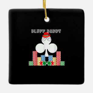 Adorno De Cerámica Juego divertido Bluff Daddy Poker Casino Texas