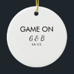 Adorno De Cerámica Juego en añadir pareja nombre fiesta de boda lugar<br><div class="desc">diseño</div>