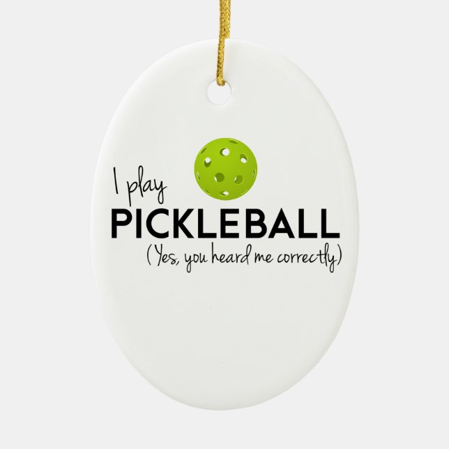 Adorno De Cerámica Juego Pickleball (Frente)
