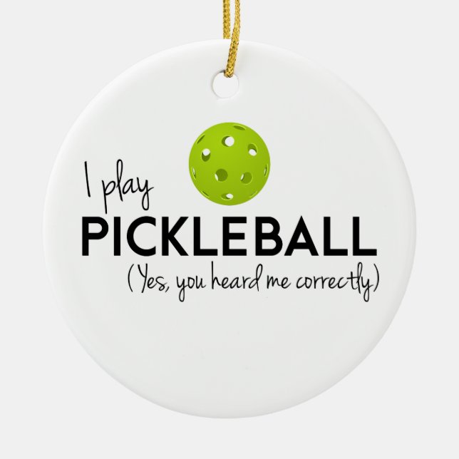 Adorno De Cerámica Juego Pickleball (Frente)