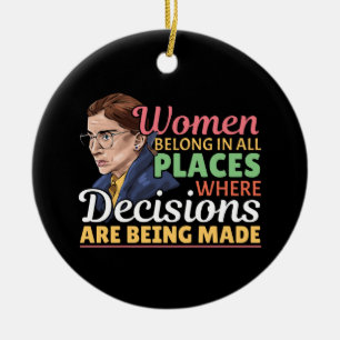 Adorno De Cerámica Juez de abogada feminista de Ruth Bader Ginsburg