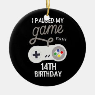 Adorno De Cerámica Jugador de 14 años en el 14º aniversario de mi j