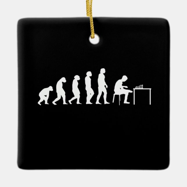 Adorno De Cerámica Jugador de ajedrez (Anverso)