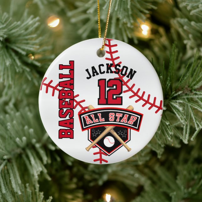 Adorno De Cerámica Jugador de All Star Baseball ⚾ (Árbol)