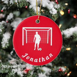 Adorno De Cerámica Jugador de fútbol personalizado Goalie Keeper