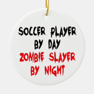 Adorno De Cerámica Jugador de fútbol Zombie Slayer