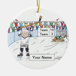 Adorno De Cerámica Jugador de hockey - Hombre