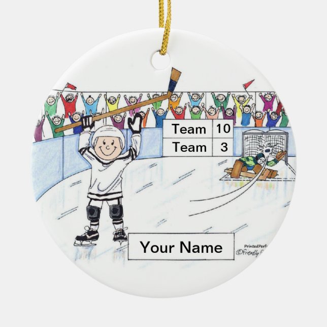 Adorno De Cerámica Jugador de hockey - Hombre (Frente)