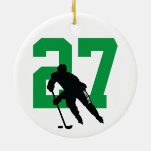 Adorno De Cerámica Jugador de hockey Personalizado personalizado núme