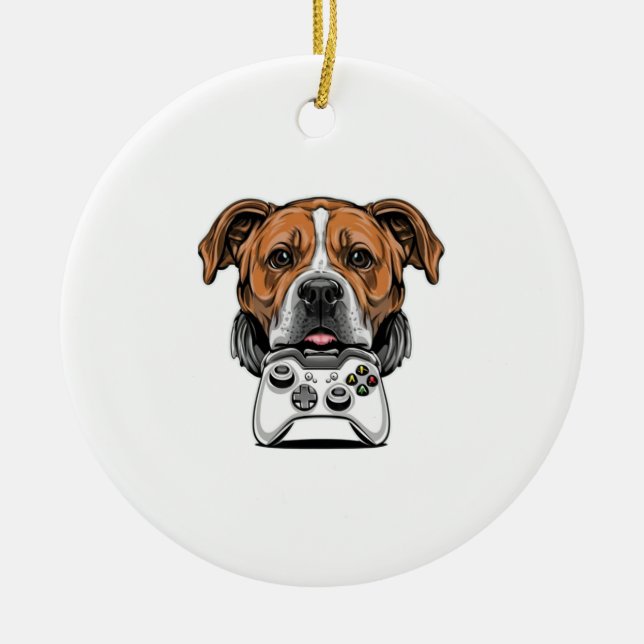 Adorno De Cerámica Jugador de perros - Videojuego (Frente)