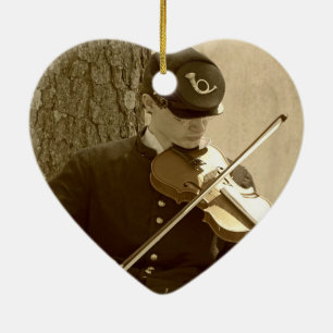 Adorno De Cerámica Jugador de pie de guerra civil
