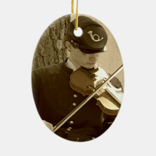 Adorno De Cerámica Jugador de pie de guerra civil