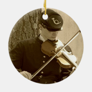 Adorno De Cerámica Jugador de pie de guerra civil