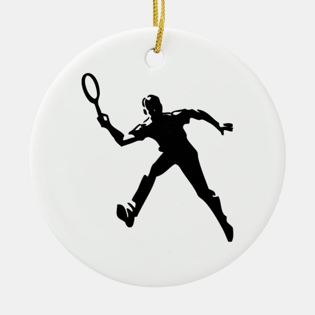 Adorno De Cerámica Jugador de tenis (Frente)