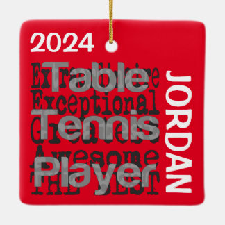 Adorno De Cerámica Jugador de tenis de mesa PERSONALIZADO extraordina