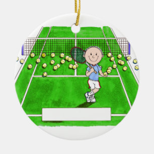 Adorno De Cerámica Jugador de tenis, hombre - Personalizado personali
