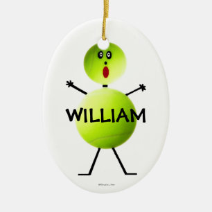 Adorno De Cerámica Jugador de tenis personalizado