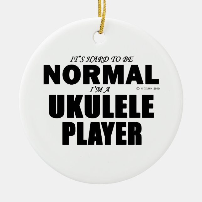 Adorno De Cerámica Jugador de Ukulele Normal (Frente)