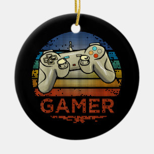 Adorno De Cerámica Jugador de videojuegos retro gamer niños niñas ado