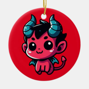 Adorno De Cerámica Jugador diablo rojo - Personalizado, personaje, ro