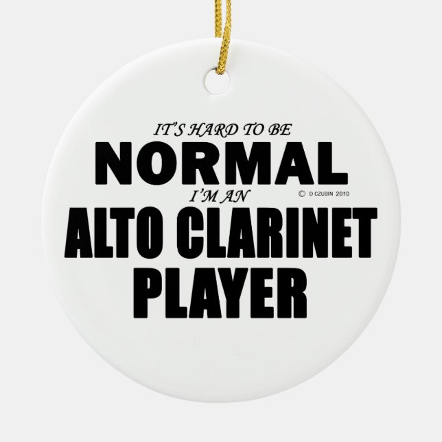 Adorno De Cerámica Jugador normal de alto clarinete (Frente)