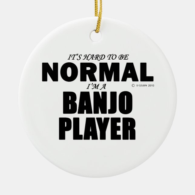 Adorno De Cerámica Jugador normal de banjo (Frente)