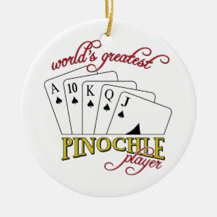Adorno De Cerámica Jugador Pinochle